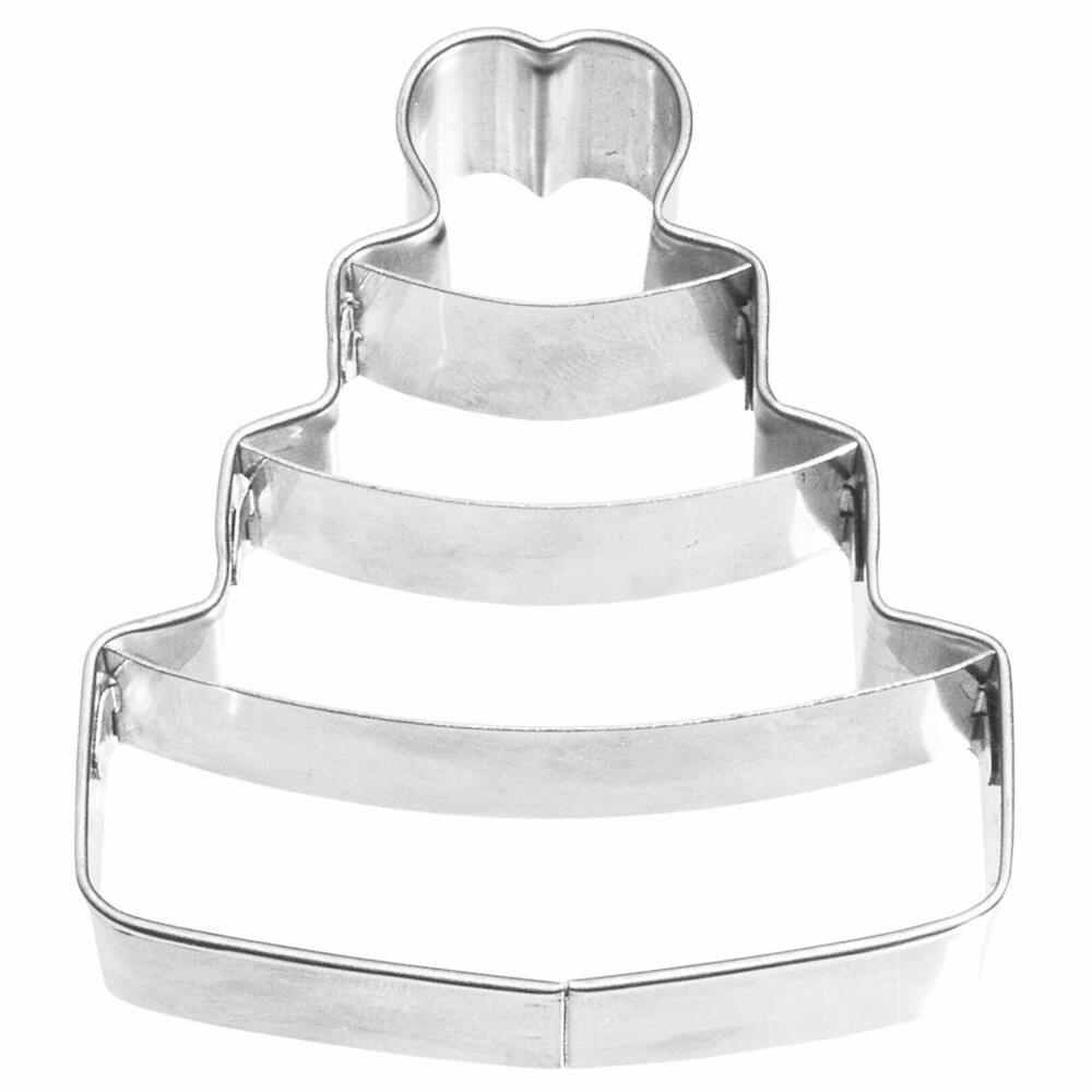 Birkmann cookie cutter wedding cake, cookie cutter, cookie shape, biscuit, cookies, stainless steel, 6.5 cm, 190733