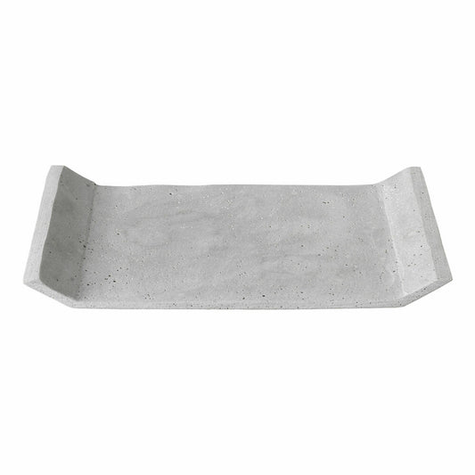 Blomus MOON Dekoablage, Ablage, Dekotablett, Tablett, Polystone, light grey, 30 x 20 cm, 65771