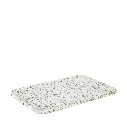 blomus OMEO Dekoablage, Deko Ablage, Dekoration, Terrazzo, Weiß, B 30 cm, T 20 cm, 65686