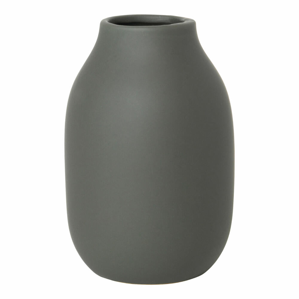 Blomus COLORA Vase, Dekovase, Blumenvase, Porzellan, Agave green, 15 cm, 65905