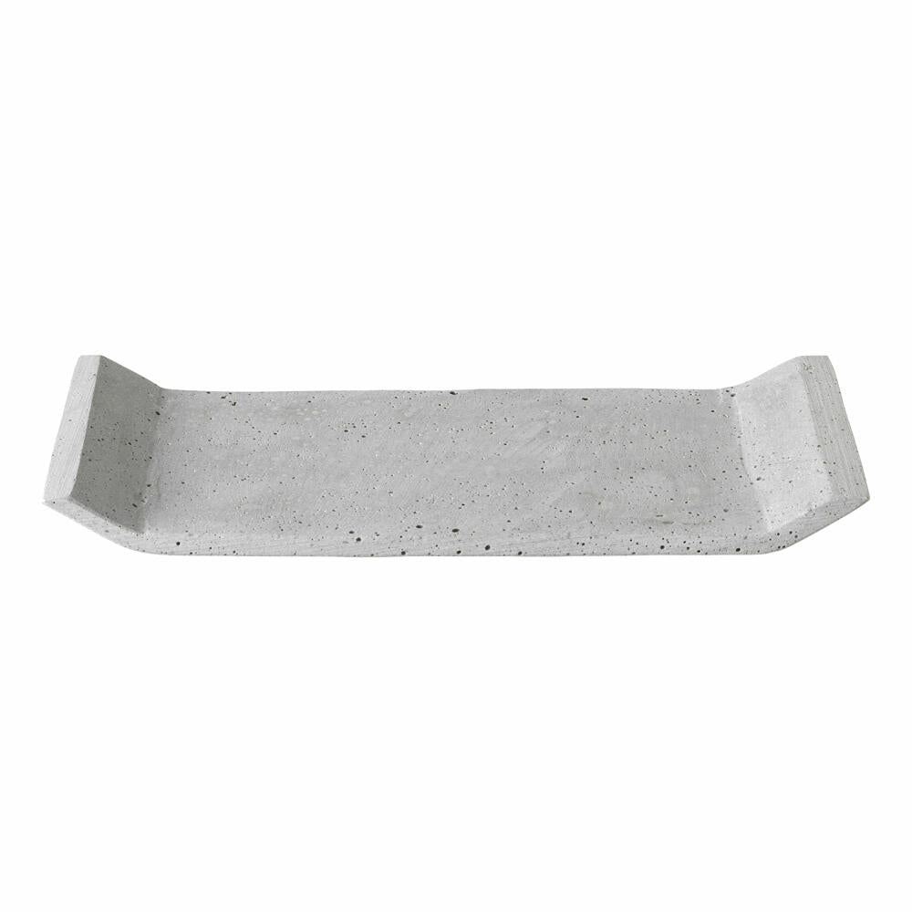 Blomus MOON Dekoablage, Ablage, Dekotablett, Tablett, Polystone, light grey, 30 x 12.5 cm, 65770