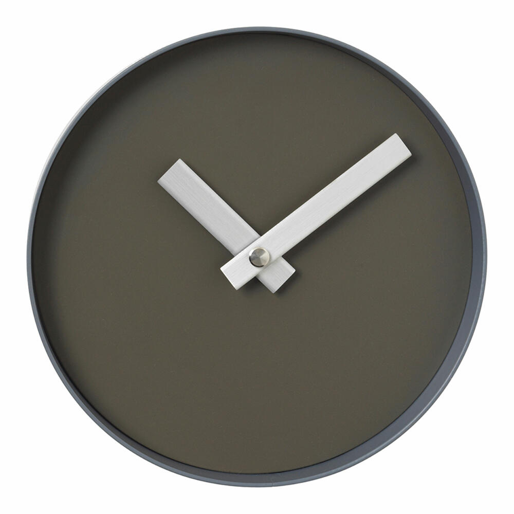 Blomus RIM Wanduhr, Uhr, Stahl, Edelstahl matt, Kunststoff, Tarmac, Steel Gray, 20 cm, 65909