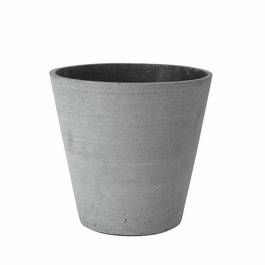 blomus COLUNA Pflanzgefäß, Dunkelgrau, Polystone, H 24 cm, Ø 26 cm, 65731