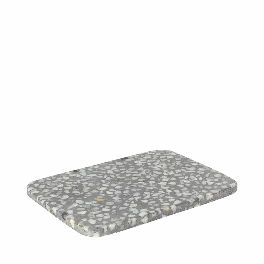 blomus OMEO Dekoablage, Grey, Terrazzo, H 1 cm, B 20 cm, T 15 cm, 65684