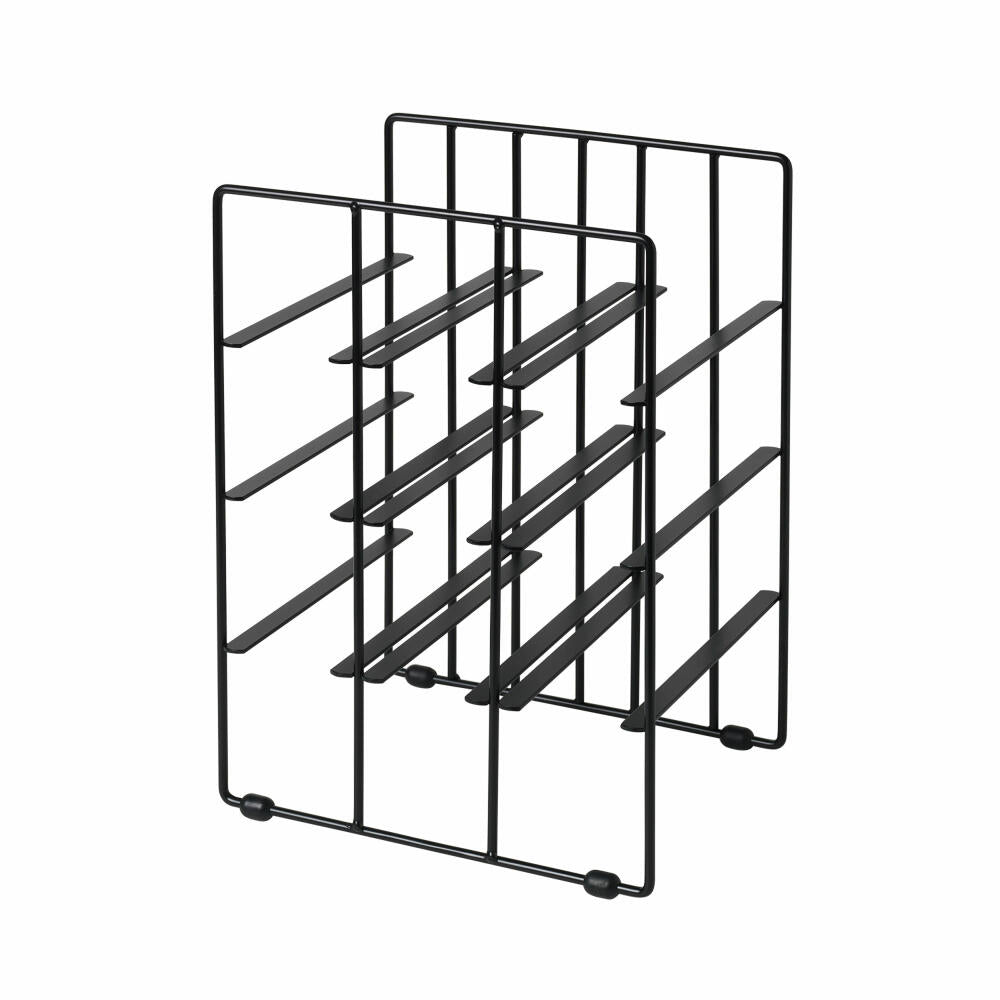 Blomus PILARE wine bottle rack, wine rack, bottle rack, powder-coated steel, black, 65777