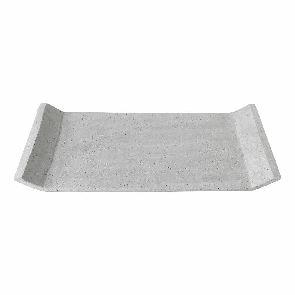 Blomus MOON Dekoablage, Ablage, Dekotablett, Tablett, Polystone, light grey, 40 x 30 cm, 65772