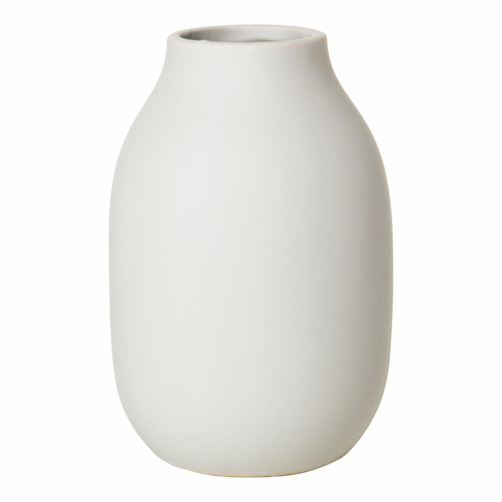 Blomus COLORA Vase, Dekovase, Blumenvase, Porzellan, Moonbeam, 15 cm, 65906