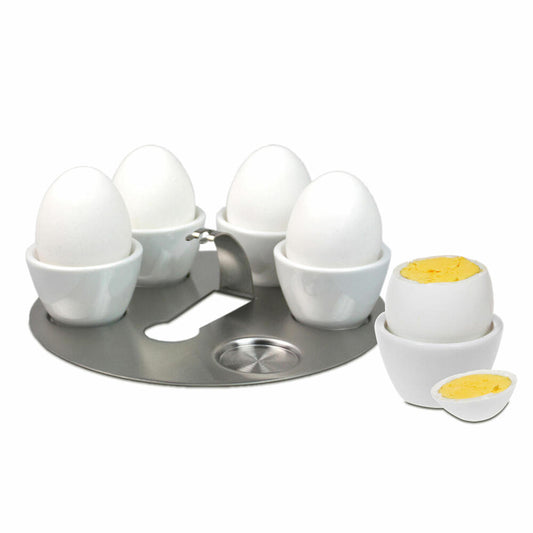 Take2 Miro Eierbechertablett, 6-tlg., mit Eierbechern, Eiertablett, Eierbecher, Eier Becher, Eierhalter, 27001
