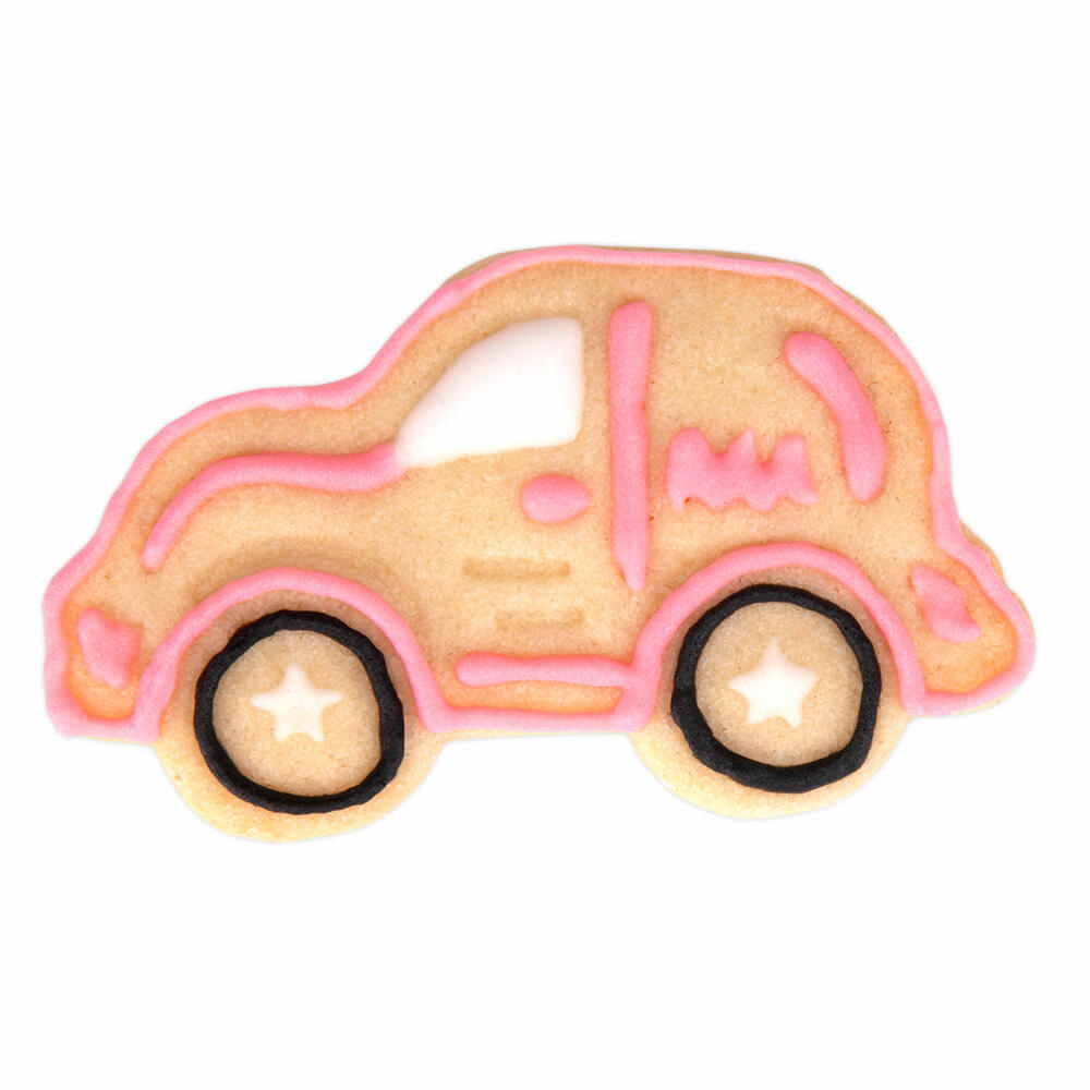 Städter embossed cookie cutter car, cookie cutter, cookie mold, PP plastic, light blue, 7 cm, 171916