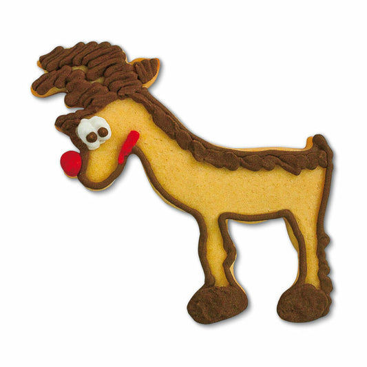 Städter Präge-Ausstecher Rentier, Ausstechform, Plätzchenform, Keks, Plätzchen, Edelstahl, 11 cm, 159150