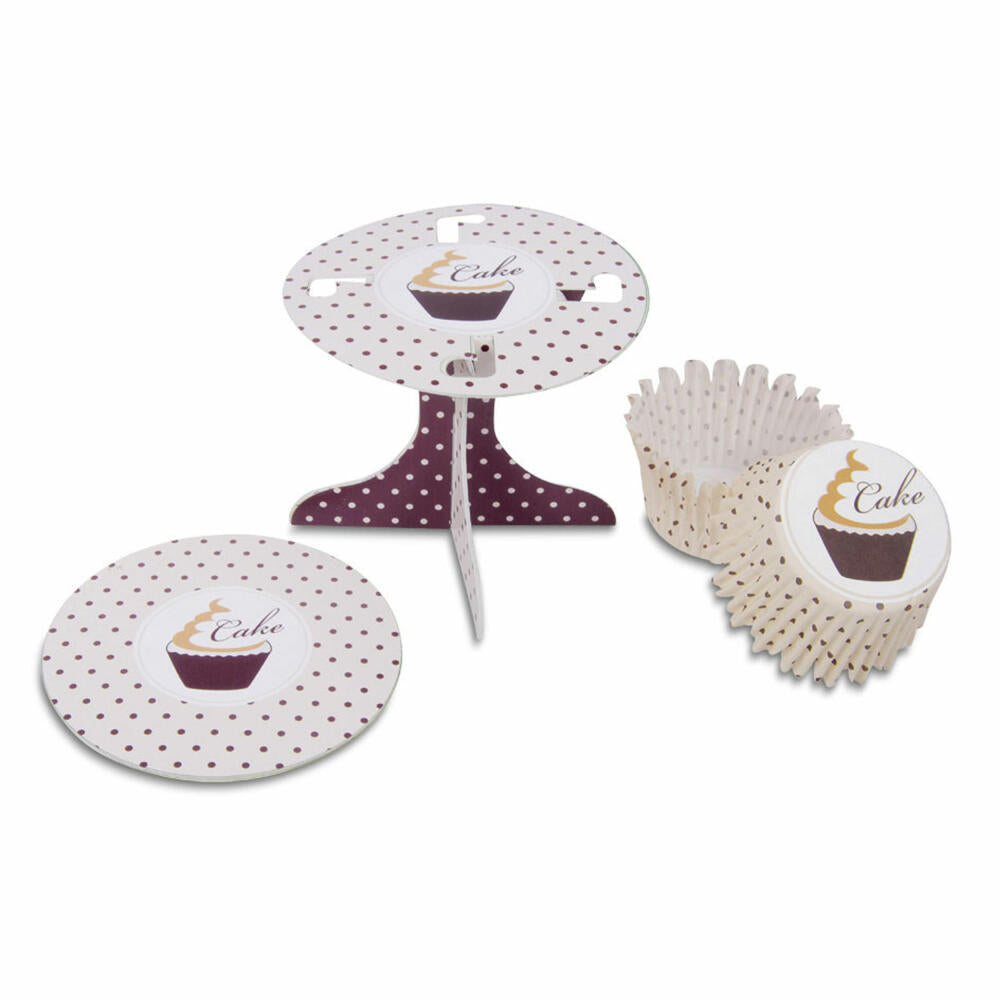 Städter Cupcake-Deko Swing, 36-tlg., Mini Etagere, Backfömchen, Geburtstag, Party, Papier, 336148