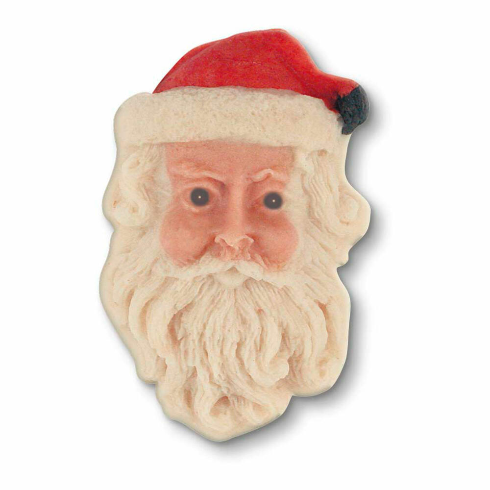 Städter Deko-Flex-Model Weihnachtsmann-Gesicht, Reliefform, Silikonform, Fondant Form, Torten Deko, Silikon, 5 cm, 257269