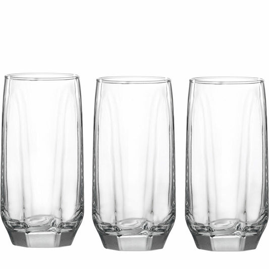 Ritzenhoff & Breker Longdrinkglas Ayala, 3er Set, Trinkglas, Saftglas, Wasserglas, Longdrink, Glas, Klar, 390 ml, 813197