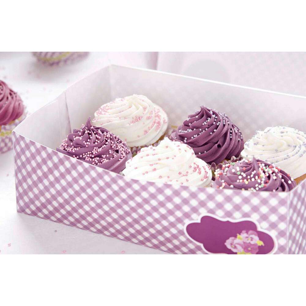 Städter Muffin- und Cupcakebox Sweets, 2er Set, für 6 Muffins, Transportbox, Muffinbox, Cupcake, Pappe, 24 x 16.5 x 7.5 cm, 336032