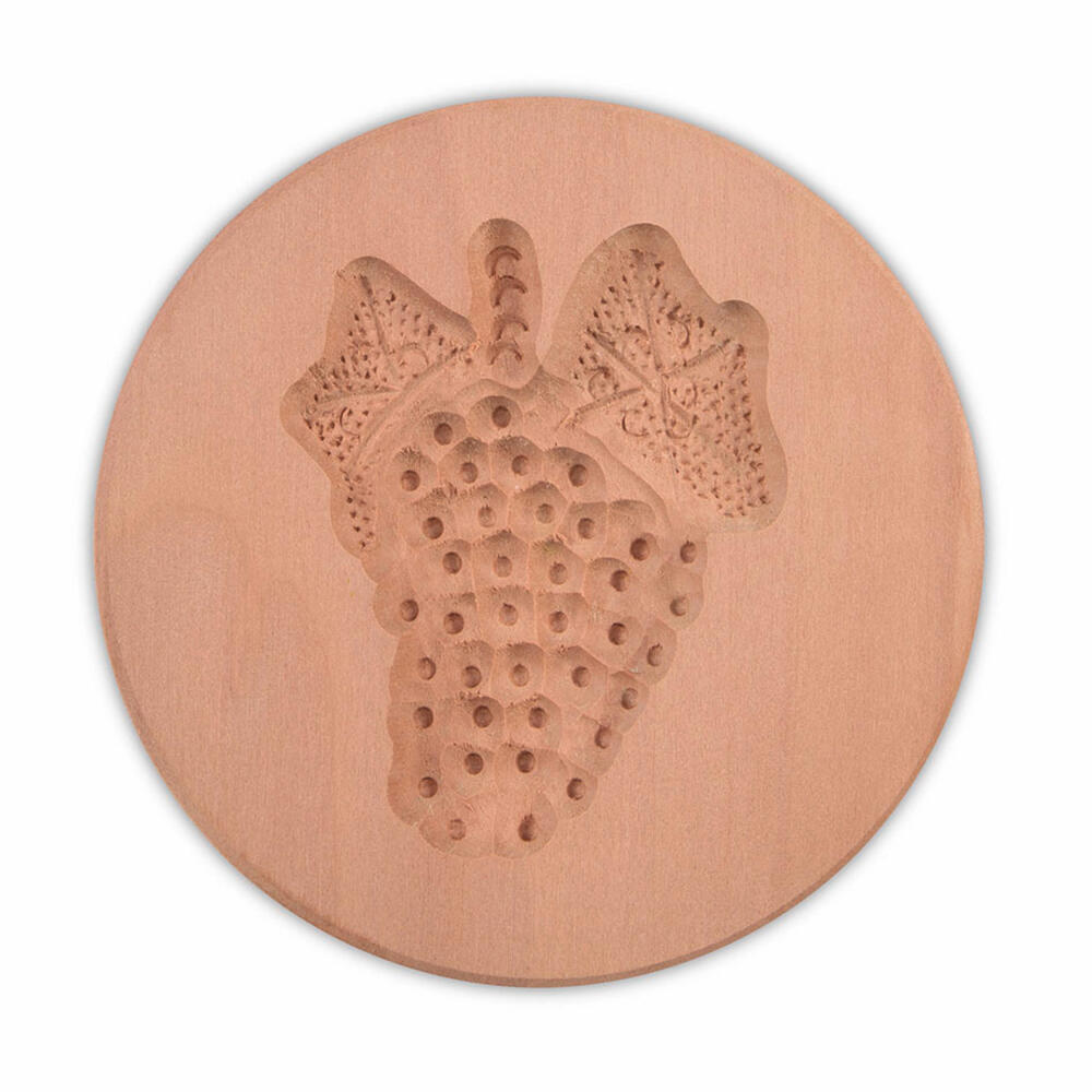 Städter Spekulatius-Model Grape, Wooden Embossing Mold, Cookie Mold, Spekulatius Mold, Wood, Ø 8 cm, 841291