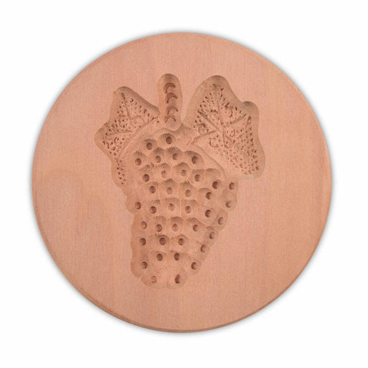 Städter Spekulatius-Model Grape, Wooden Embossing Mold, Cookie Mold, Spekulatius Mold, Wood, Ø 8 cm, 841291