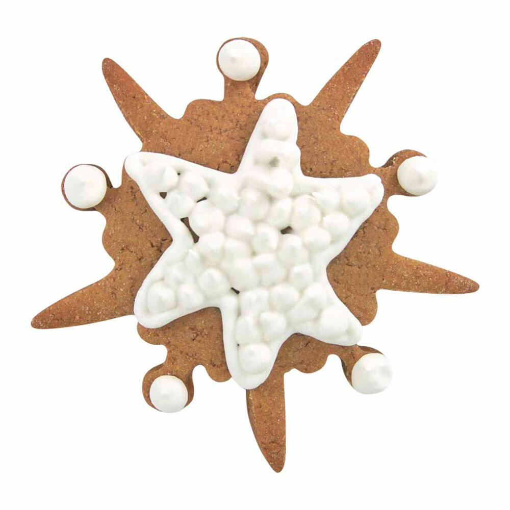 Städter cookie cutter snowflake, cookie cutter, cookie mold, biscuit, cookies, stainless steel, 7.5 cm, 195189