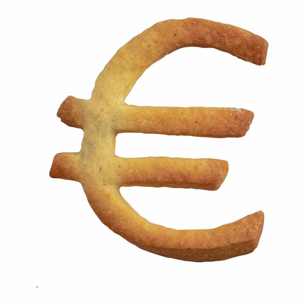 Städter Ausstecher € - Euro-Zeichen, Ausstechform, Plätzchenform, Keks, Plätzchen, Edelstahl, 8 cm, 199309