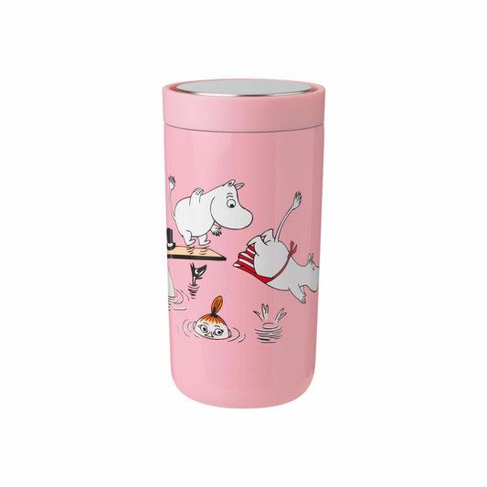 Stelton Thermobecher To Go Click Moomin Swim, Isolierbecher, Edelstahl, Kunststoff, 200 ml, 1370-10