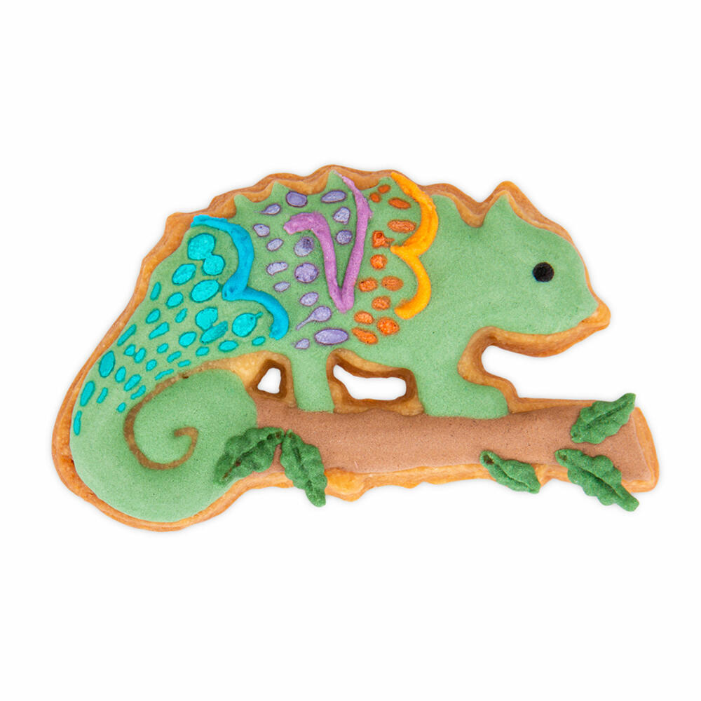 Städter embossed cookie cutter chameleon, cookie cutter, cookie mold, biscuit, cookies, stainless steel, 7 cm, 216839