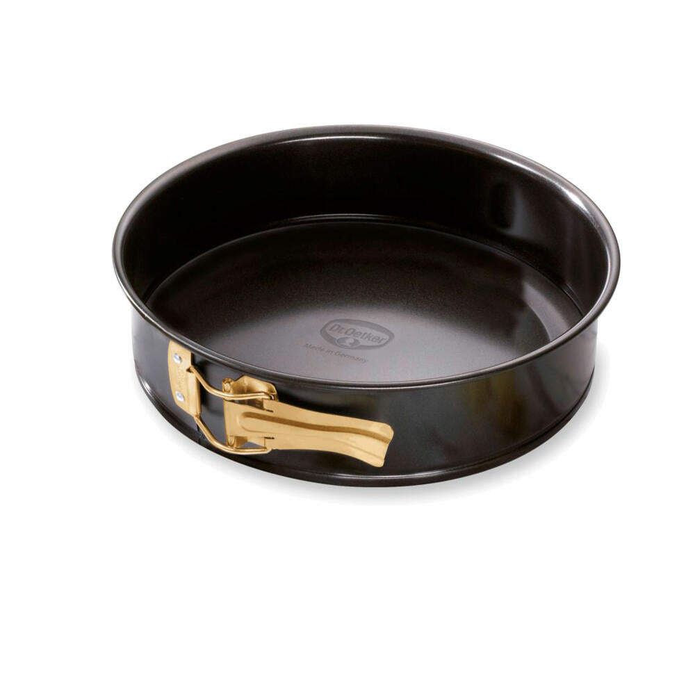 Dr. Oetker Back-Freude Classic Springform, Spring Form, Backform, Kuchenform, Stahlblech Antihaft-Beschichtet, Schwarz, Ø 20 cm, 2530