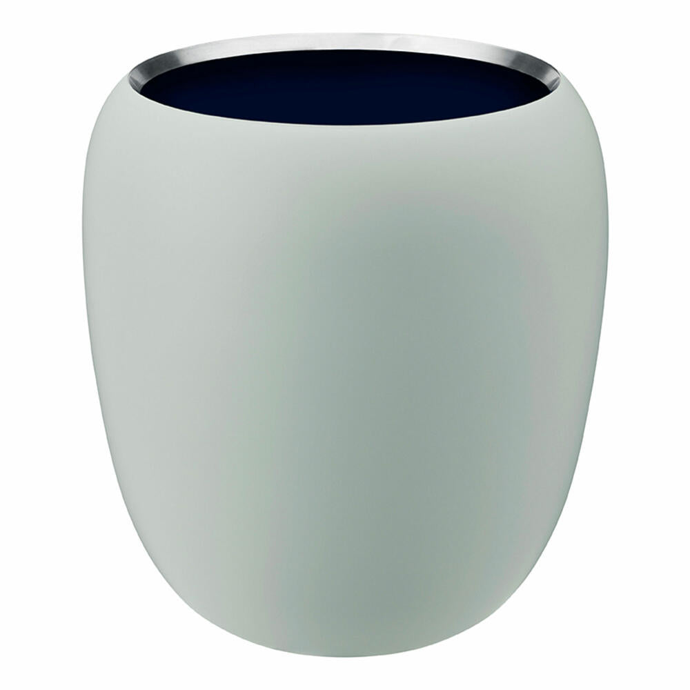 Stelton Vase Ora Groß, Dekovase, Blumenvase, Edelstahl pulverbeschichtet, Neo Mint, Midnight Blue, 20 cm, 109