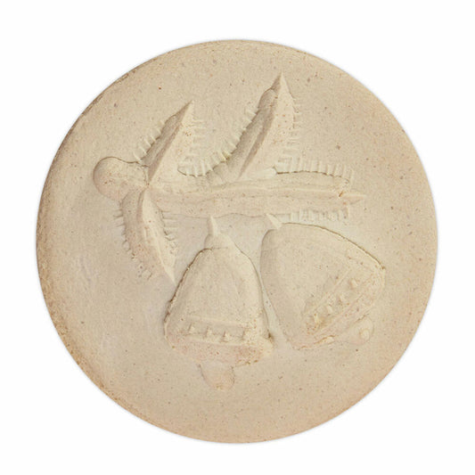 Städter Spekulatius-Model Zweig mit Glocken, Holz-Prägeform, Plätzchenform, Spekulatiusform, Holz, Ø 8 cm,841123