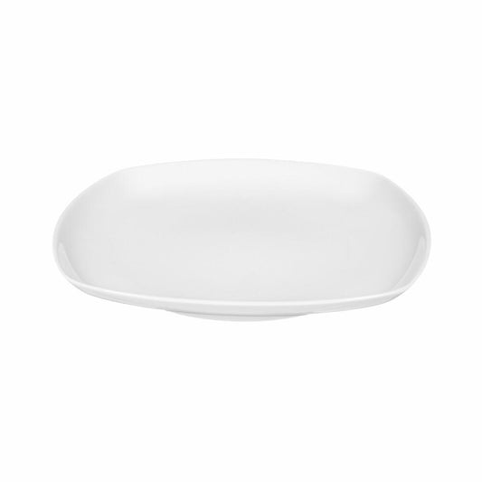 Seltmann Weiden Lido Teller Flach Eckig, Frühstücksteller, Kuchenteller, Porzellan, Weiß, 20 cm, 001.198897