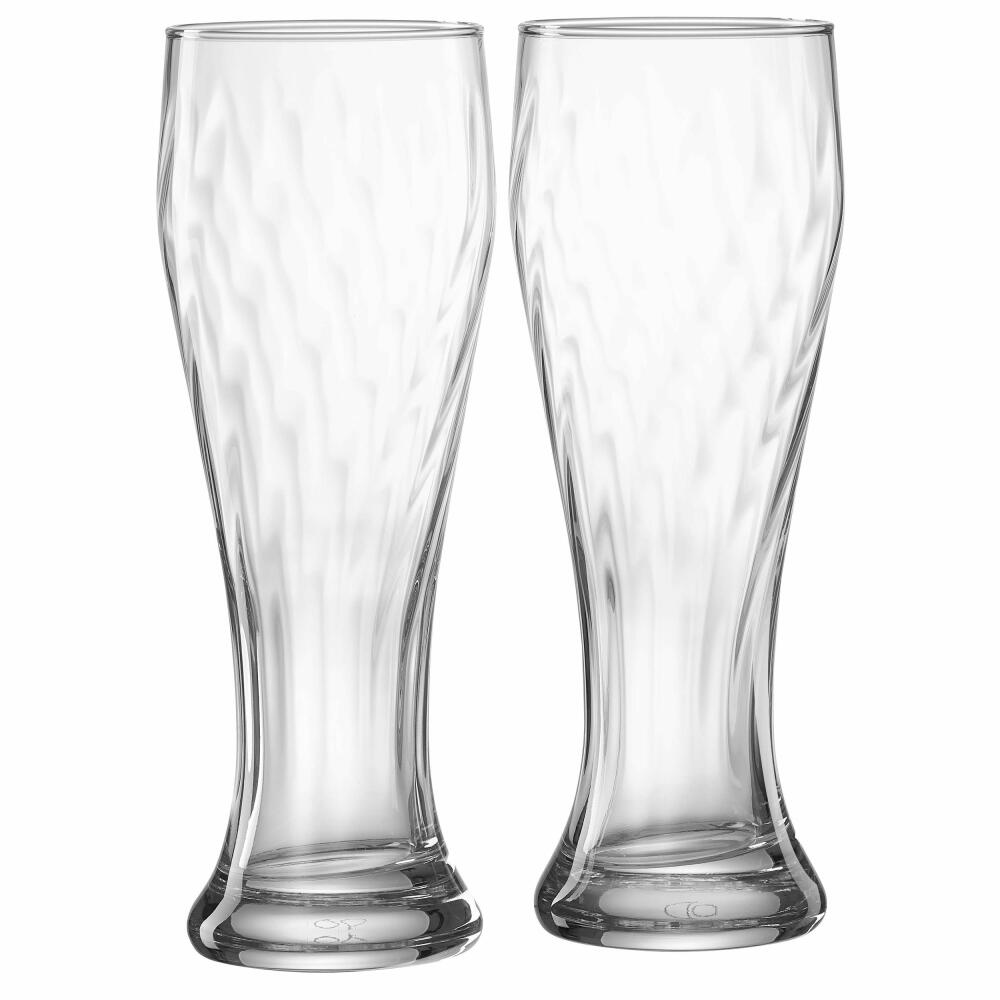 Ritzenhoff & Breker Weizenbierglas Noa 2er Set, Biergläser, Weizenglas, Glas, Klar, 500 ml, 812817