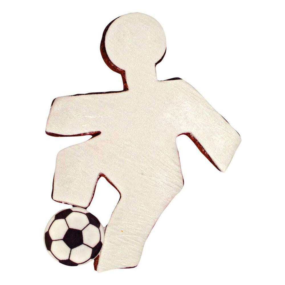 Städter embossed cookie cutter football player, cookie cutter, cookie mold, biscuit, cookies, stainless steel, 9 cm, 041196