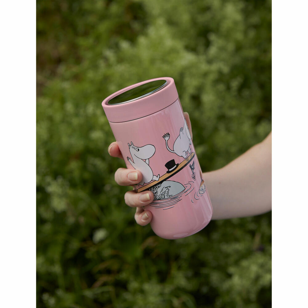 Stelton Thermo Mug To Go Click Moomin Swim, Insulated Mug, Stainless Steel, Plastic, 200 ml, 1370-10