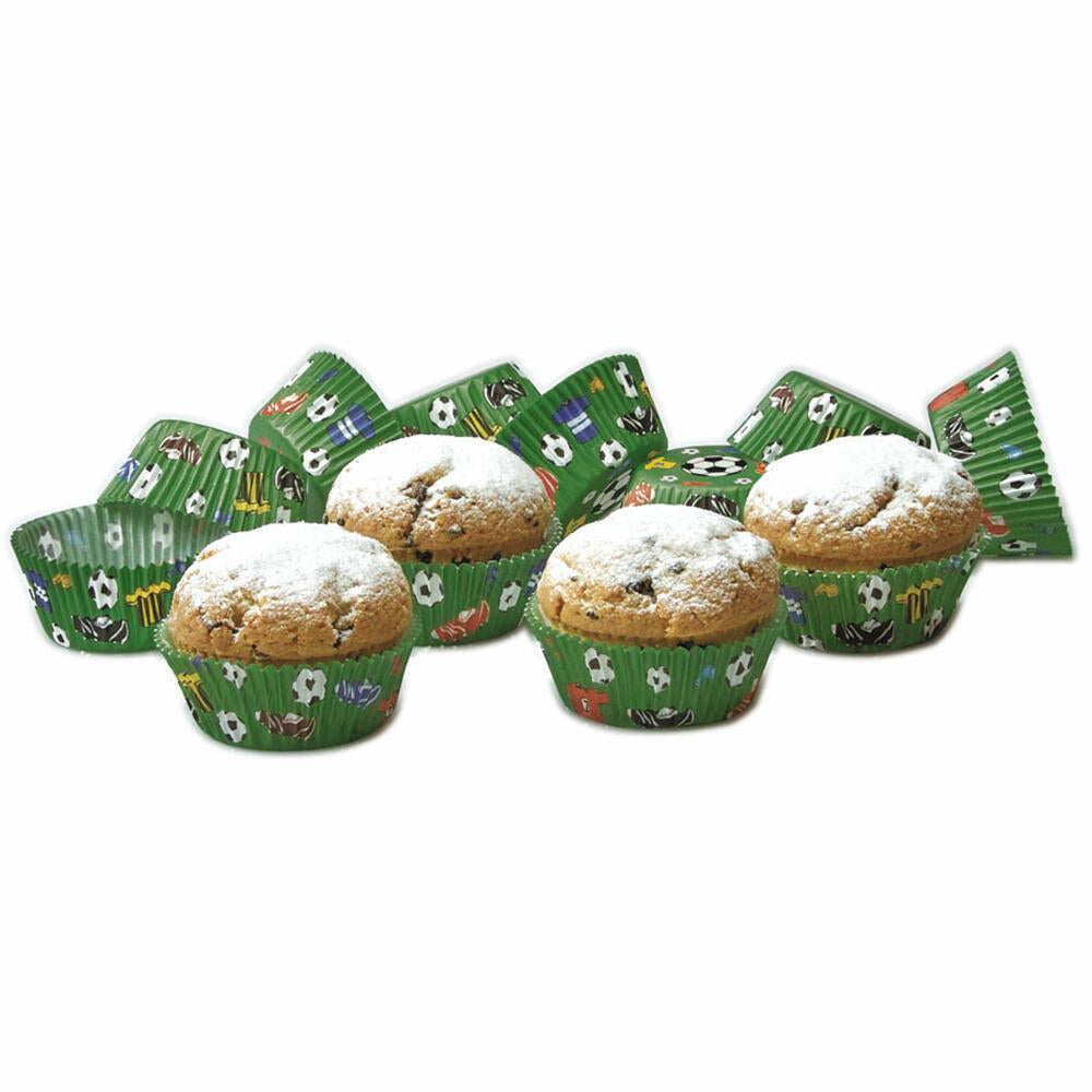 Städter Paper Baking Cups Football Mini, 50 pieces, paper cups, baking pan, muffin cups, paper, 335332