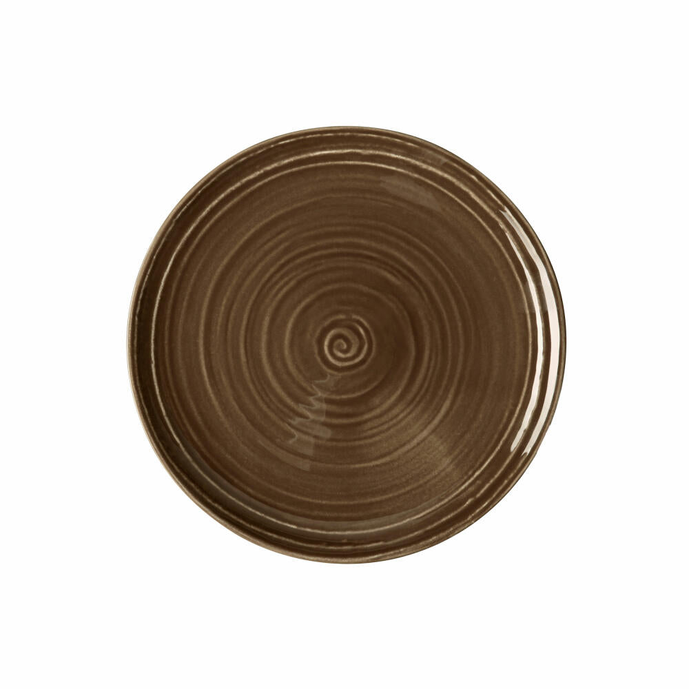 Seltmann Weiden Terra bread plate, cake plate, plate, porcelain, earth brown, Ø 17.7 cm, 001.766260