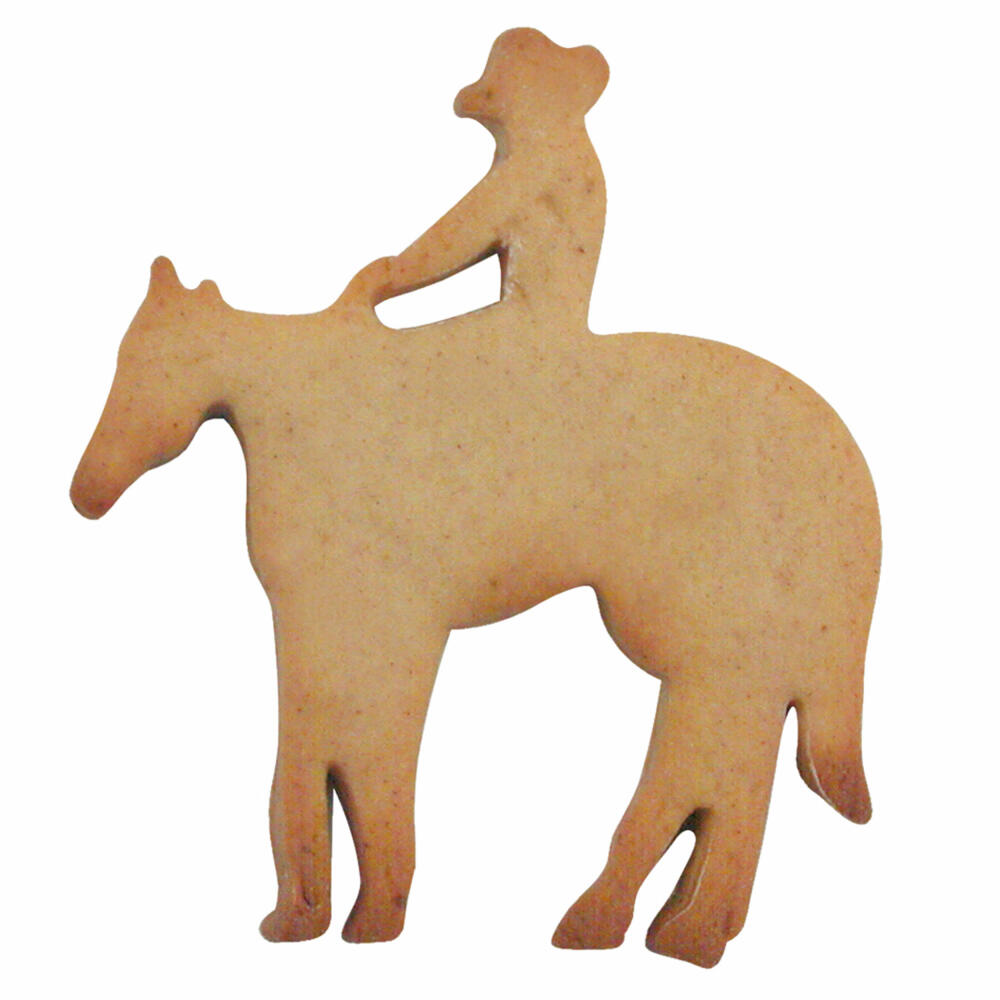 Städter cookie cutter rider with horse / cowboy, cookie cutter, cookie mold, biscuit, cookies, stainless steel, 8 cm, 197008