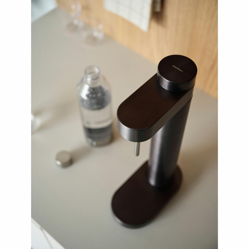 Stelton Wassersprudler Brus, für kohlensäurehaltige Getränke, Edelstahl, Kunststoff, Black Metallic, 2100-1