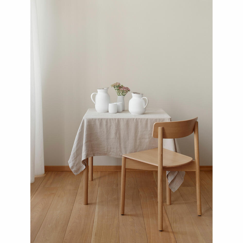 Stelton Isolierkanne Amphora für Tee, Teekanne mit Glaseinsatz, Thermokanne, Kunststoff, Soft White, 1 Liter, 222