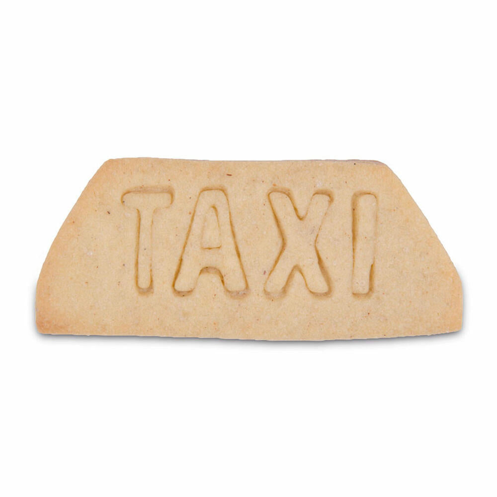 Städter Präge-Ausstecher Taxi, Ausstechform, Plätzchenform, Keks, Plätzchen, Edelstahl, 7.5 cm, 048133