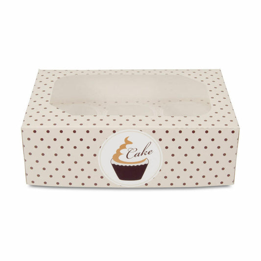 Städter Muffin- und Cupcakebox Swing, 2er Set, für 6 Muffins, Transportbox, Muffinbox, Cupcake, Pappe, 24 x 16.5 x 7.5 cm, 336025