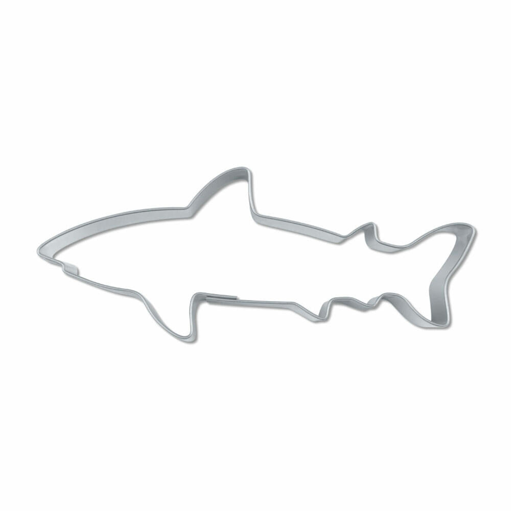 Städter Shark Cookie Cutter, Cookie Cutter, Biscuit Cutter, Stainless Steel, 8 cm, 151048