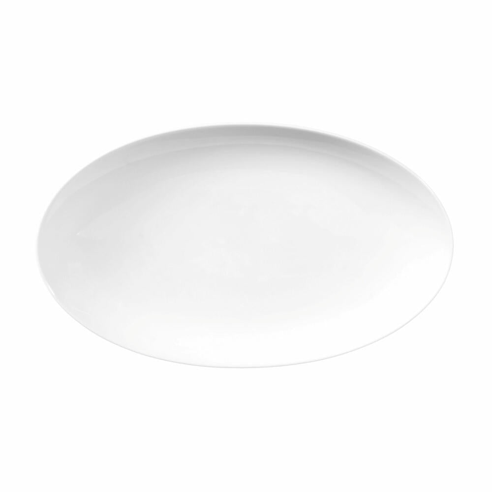 Seltmann Weiden Lido side plate, serving plate, serving plate, porcelain, white, 24.1 x 14.4 cm, 001.200112