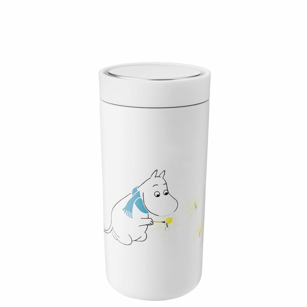 Stelton Becher To Go Click Moomin Frost, Trinkbecher, Edelstahl, Kunststoff, Blau, 400 ml, 1371-6