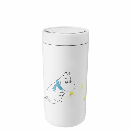 Stelton Becher To Go Click Moomin Frost, Trinkbecher, Edelstahl, Kunststoff, Blau, 400 ml, 1371-6