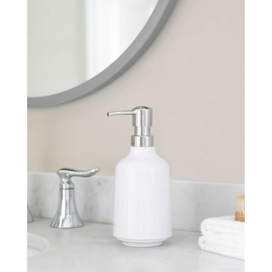Umbra Bath Step Soap Dispenser, Soap Dispenser, Lotion Dispenser, Soap, Melamine, White, 023838660