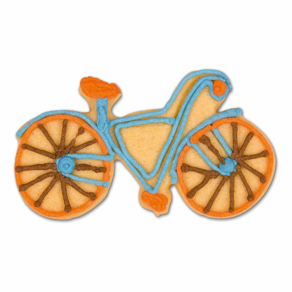 Städter embossed cookie cutter racing bike / bicycle, cookie cutter, cookie mold, biscuit, cookies, stainless steel, 9 cm, 199569