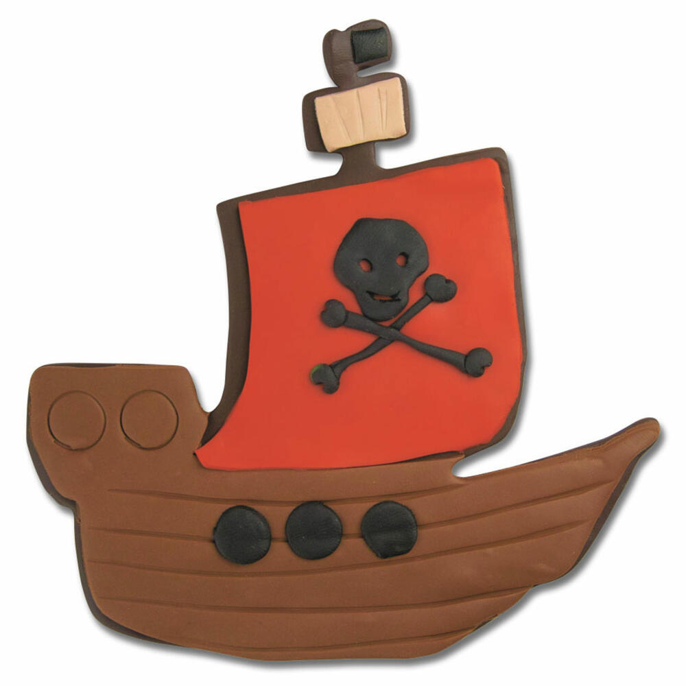 Städter cookie cutter pirate ship, cookie cutter, cookie mold, biscuit, cookies, stainless steel, 10.5 cm, 199521