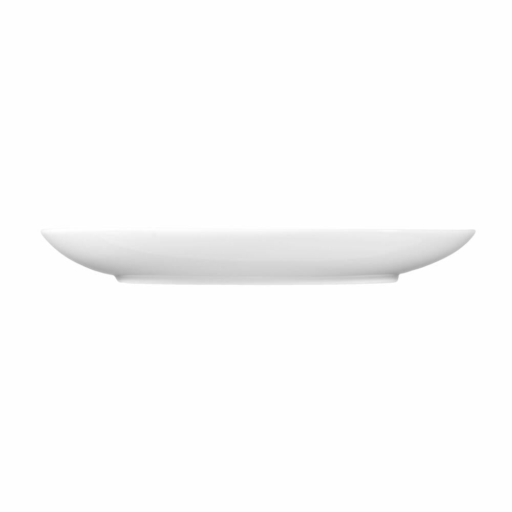 Seltmann Weiden Lido side plate, serving plate, serving plate, porcelain, white, 24.1 x 14.4 cm, 001.200112
