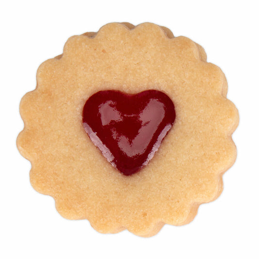 Städter Linzer-Ausstecher Herz in Ring Gewellt, Ausstechform, Plätzchenform, Plätzchen, Edelstahl , Ø 4 cm / H 1.5 cm , 124080