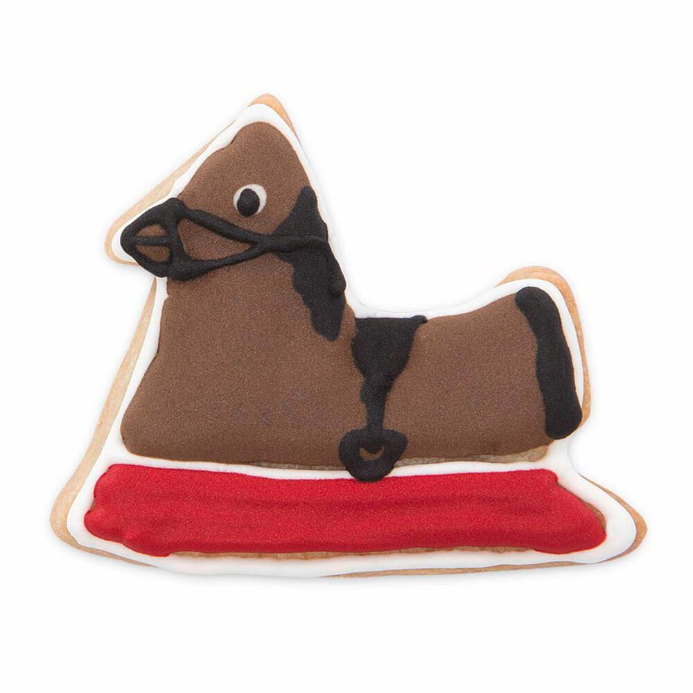 Städter Ausstecher Schaukelpferd, Ausstechform, Plätzchenform, Keks, Plätzchen, Edelstahl, 7 cm, 047112