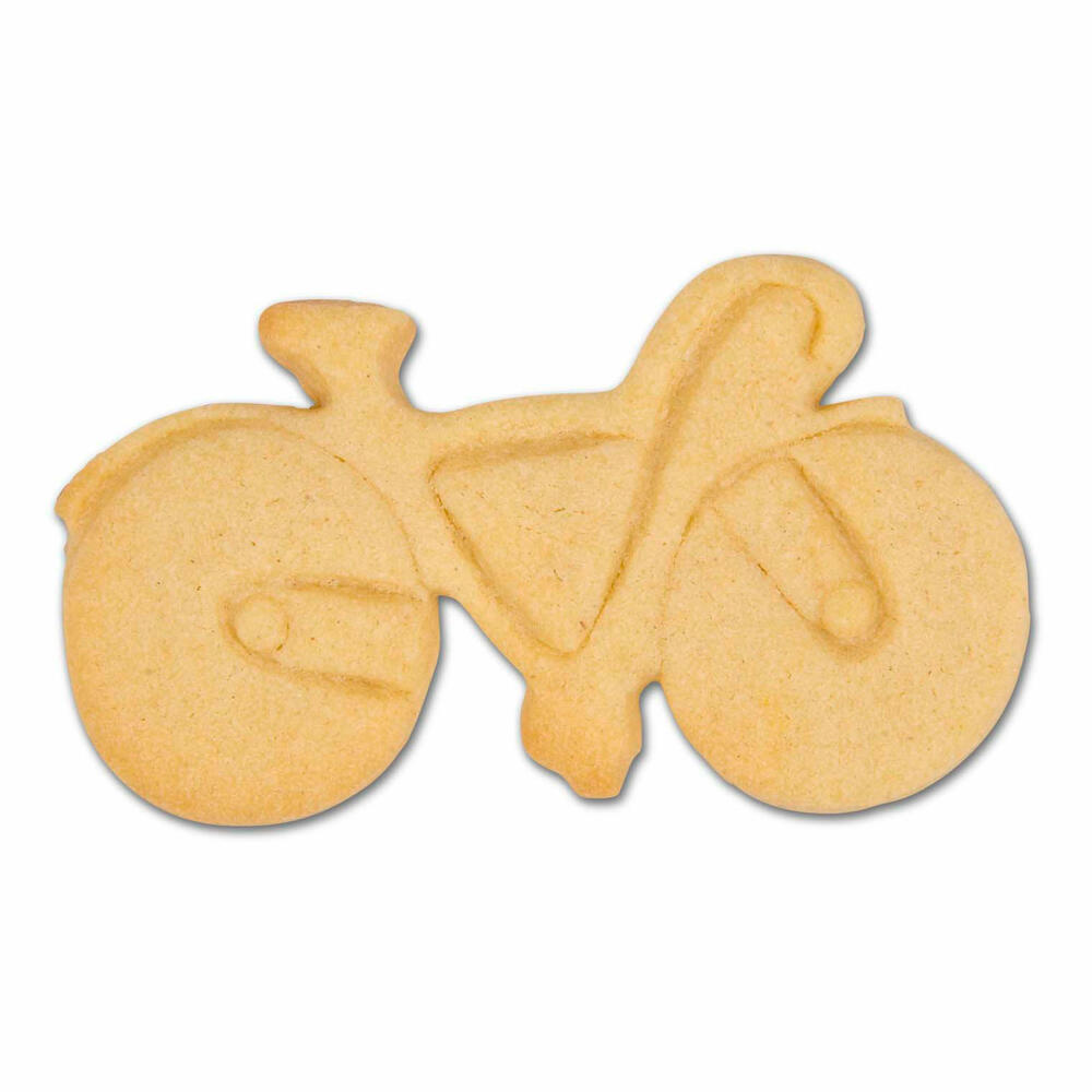 Städter embossed cookie cutter racing bike / bicycle, cookie cutter, cookie mold, biscuit, cookies, stainless steel, 9 cm, 199569