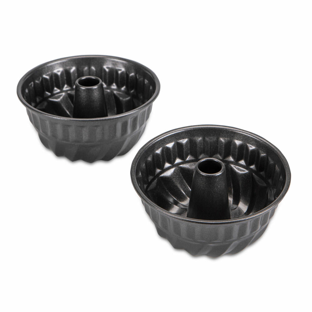 Städter We Love Baking Gugelhupf Mini, set of 2, baking pan, Gugelhupf pan, cake pan, metal, Ø 10 cm / H 4.5 cm, 822122